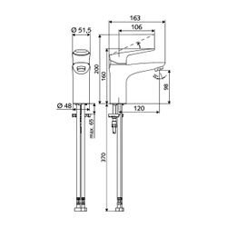 Schell Modus EH Waschtisch Einhebelmischer Mischwasser, Bügelhebel, Chrom... SCHELL-021810699 4021163170474 (Abb. 1)