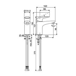 Schell Modus EH Waschtisch Einhebelmischer Mischwasser, kurzer Hebel, Chrom... SCHELL-021830699 4021163170443 (Abb. 1)