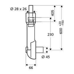 Schell Compact II WC Spülrohr höhenverstellbar, Spritzwasserisolierung... SCHELL-031160099 4021163141627 (Abb. 1)