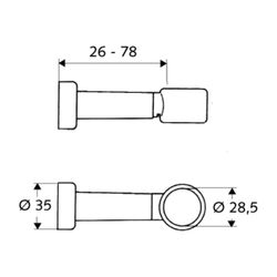 Schell WC-Spülrohrschelle d. 28,5mm, Chrom... SCHELL-032030699 4021163101805 (Abb. 1)