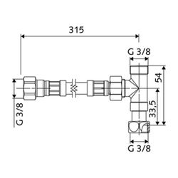 Schell Anschlussset EV-Thermostat Flexibel G 3/8", Chrom... SCHELL-041160699 4021163168709 (Abb. 1)