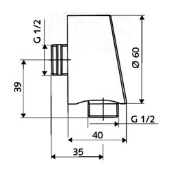 Schell Wandanschlussbogen Puris RV, ASAG easy, DN 15 G 1/2" AG, Chrom... SCHELL-064690699 4021163147919 (Abb. 1)