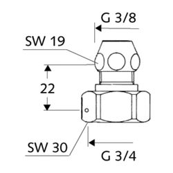 Schell Wasserzähler-Verschraubung Plombiervorrichtung, DN 10 G 3/8" Verschraubung DN ... SCHELL-065110699 4021163109375 (Abb. 1)