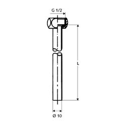 Schell Kupferrohr-Garnitur Petit Überwurfmutter 1/2", 10x300, Chrom... SCHELL-084640699 4021163147339 (Abb. 1)