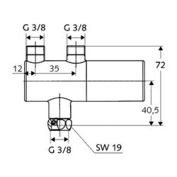SCHELL Eckventil-Thermostat Filter, RV, 3/8", chrom... SCHELL-094060699 4021163143423 (Abb. 1)