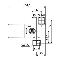 Schell Eckventil Thermostat RV, Filter, G 3/8", Chrom... SCHELL-094140699 4021163168662 (Abb. 1)