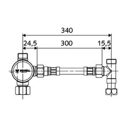 Schell Eckventil Thermostat Set Anschlussset Flexibele Ausführung, Chrom... SCHELL-094160699 4021163168686 (Abb. 1)