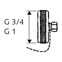 Schell Verschlusskappe Kette, Dichtscheibe, G 3/4" IG, Messing... SCHELL-258010099 4021163115307 (Abb. 1)