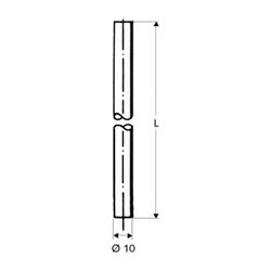 Schell Kupferrohr glatt, d. 10mm, Länge 300mm, Chrom... SCHELL-487080699 4021163118117 (Abb. 1)