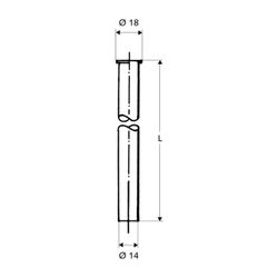 Schell Kupferrohr 1/2" Bördel, d. 14mm, Länge 500mm, Chrom... SCHELL-497260699 4021163118834 (Abb. 1)