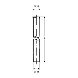 Schell Kupferrohr 1/2" Bördel, d. 16mm, Länge 500mm, Chrom... SCHELL-497340699 4021163118896 (Abb. 1)