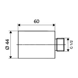 Schell Petit SC Verlängerung für Waschtischarmatur, Länge 60mm, Chrom... SCHELL-616620699 4021163152210 (Abb. 1)