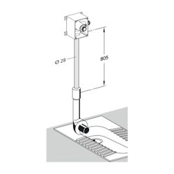 Schell Spülrohr für Unterputz WC Verona, 28x805... SCHELL-775390099 4021163138252 (Abb. 1)