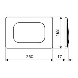 Schell WC Betätigungsplatte Start-Stopp, Edelstahl ohne Schell Logo... SCHELL-032622899 4021163147599 (Abb. 1)