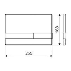 Schell Linear WC Betätigungsplatte Zweimengenspülung, Weiss ohne Schell... SCHELL-032851599 4021163151992 (Abb. 1)