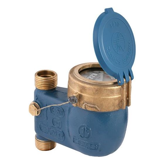 Schlösser Wasserzähler Bauart MNRS mit Steigrohr, bis 30 Grad C, Dauerdurchfluss Q3 2,5m3/h, 3/4