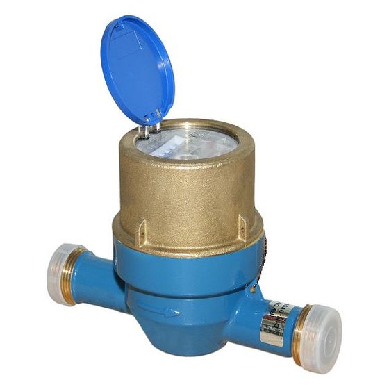 Schlösser Patronenzähler Bauart MPZ, waagerecht, bis 30 Grad C, Dauerdurchfluss Q3 4m3/h, 3/4