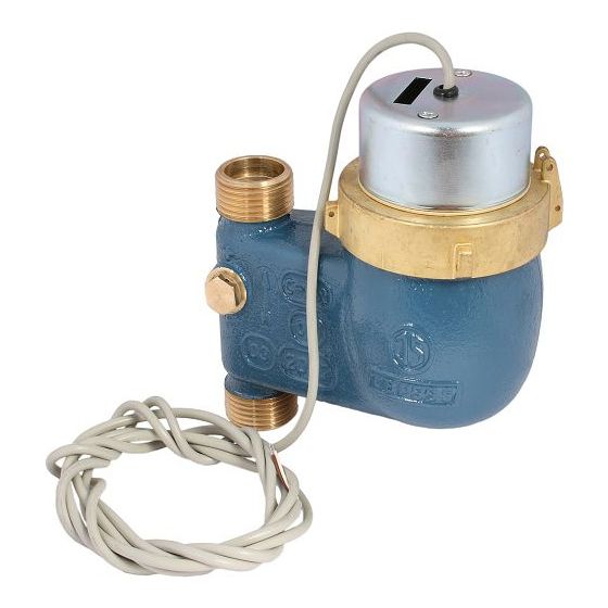 Schlösser Wasserzähler Bauart MNRF-I mit Fallrohr, bis 30 Grad C, Dauerdurchfluss Q3 4m3/h, 3/4