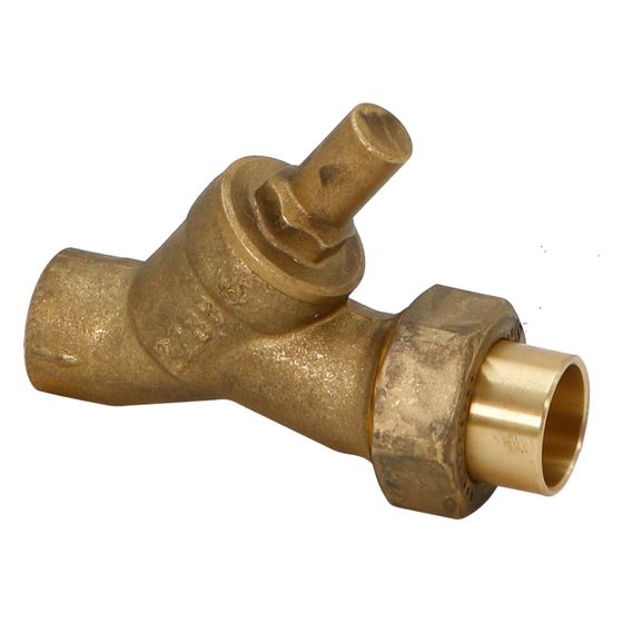 Schlösser Rückschlagventil mit Schrägsitz und Lötverschraubung, DN 15, Löt-D 18mm