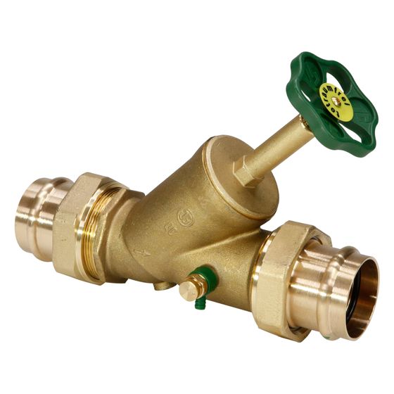Schlösser Freistromventil mit Pressanschluss AG MULTI, Entleerung und steigender Spindel, DN 50, Press-D 54mm, DVGW-geprüft