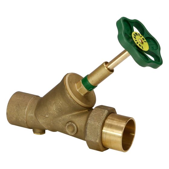 Schlösser KFR-Ventil ohne Entleerung, mit Lötverschraubung im Ausgang und steigender Spindel, DN 40, Löt-D 42mm, DVGW