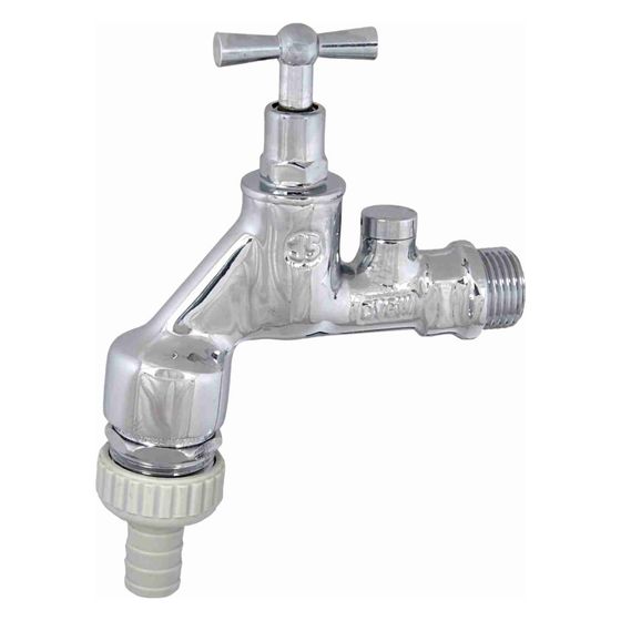 Schlösser Auslaufventil Air-tec mit Rohrbelüfter, RV, Schlauchverschraubung und Knebel-Oberteil, 1/2