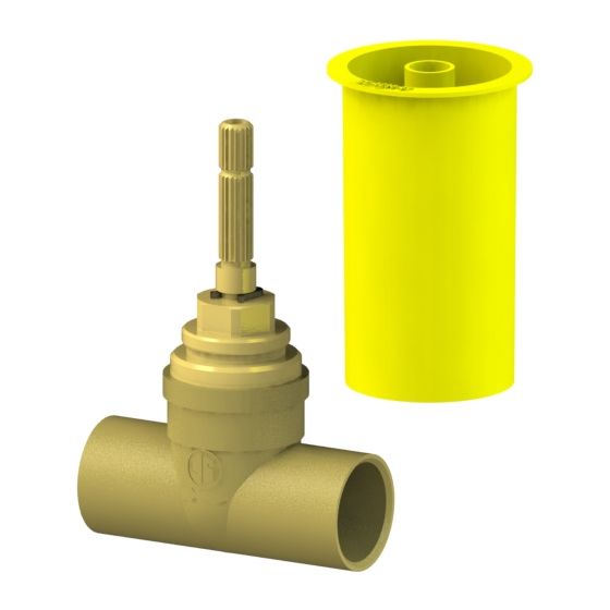 Schlösser Unterputzventil variabel, mit Einbauhilfe, Lötanschluss 18mm