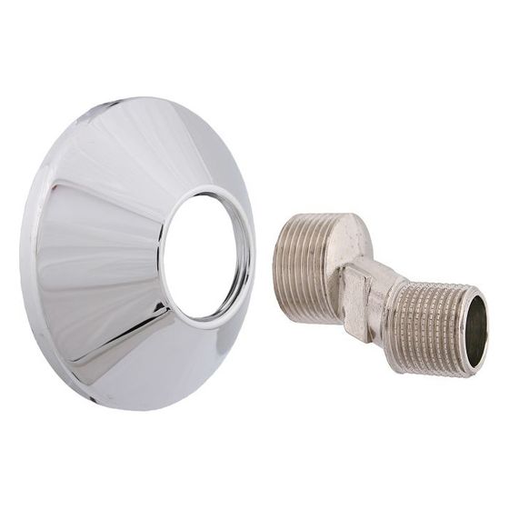 Schlösser S-Anschluss-Set, DN 20, bestehend aus 2x Anschluss-Stück und Rosette, Ausladung 12,5mm, Schlüsselweite 16mm