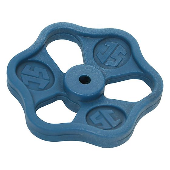 Schlösser Handrad mit Schraube und Button, 70x6mm, Polyamid, Blau