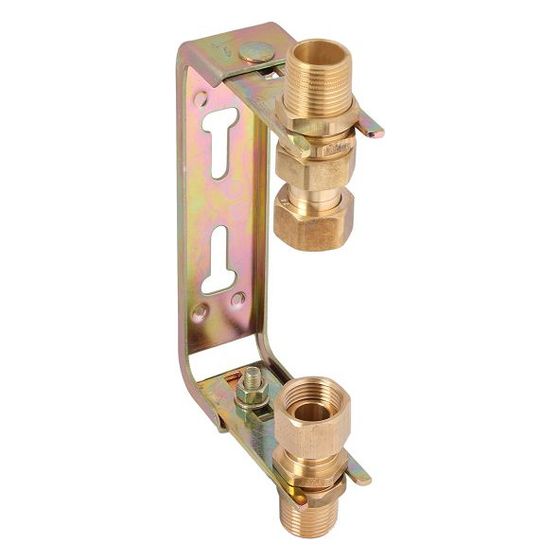 Schlösser Wasserzähler-Einbaubügel mit Steigrohr und Verschraubung, verstellbar, Q3 4m3/h, 1 1/4