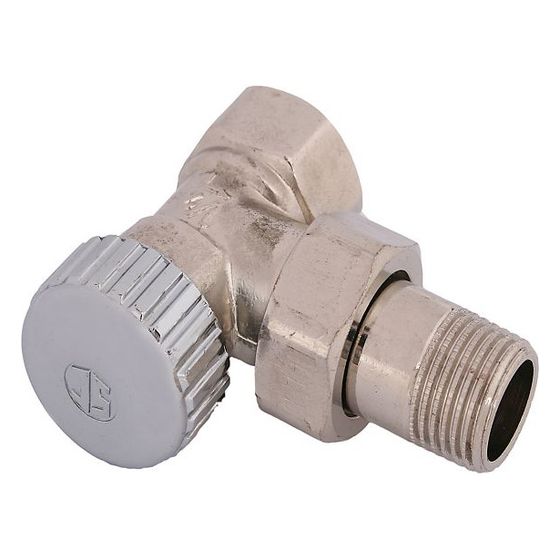 Schlösser Thermostatventil Quadruplex Heizkörperverschraubung, mit Entleerung, Eckform, DN 10, 3/8