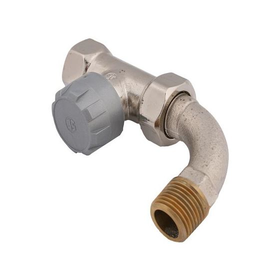 Schlösser Thermostatventil Standard, Durchgangsform, Bogentülle, DN 15, 1/2