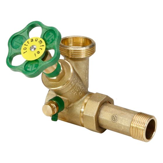 Schlösser Abzweig-T-Ventil KFR, Freistromventil mit nichtsteigender Spindel, DN 25, Eingang 1