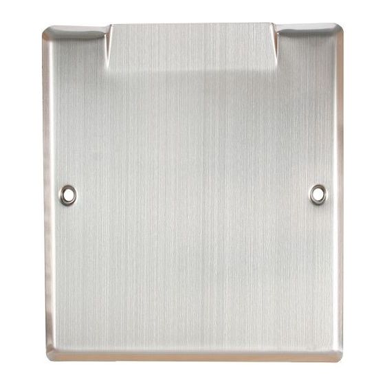 Schlösser Abdeckung mit Schrauben, 1-fach, Chrom-Nickel-Stahl, mattiert