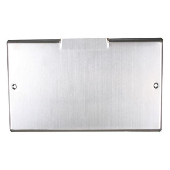Schlösser Abdeckung mit Schrauben, 2-fach, Chrom-Nickel-Stahl, mattiert