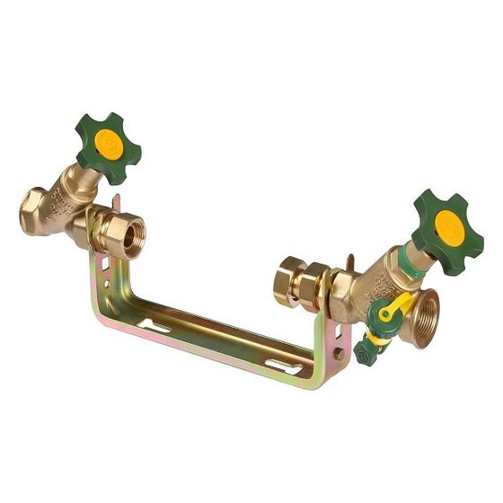 Schlösser Wasserzähler-Einbaugarnitur Kommunal, waagerecht, Dauerdurchfluss Q3 4m3/h, 1