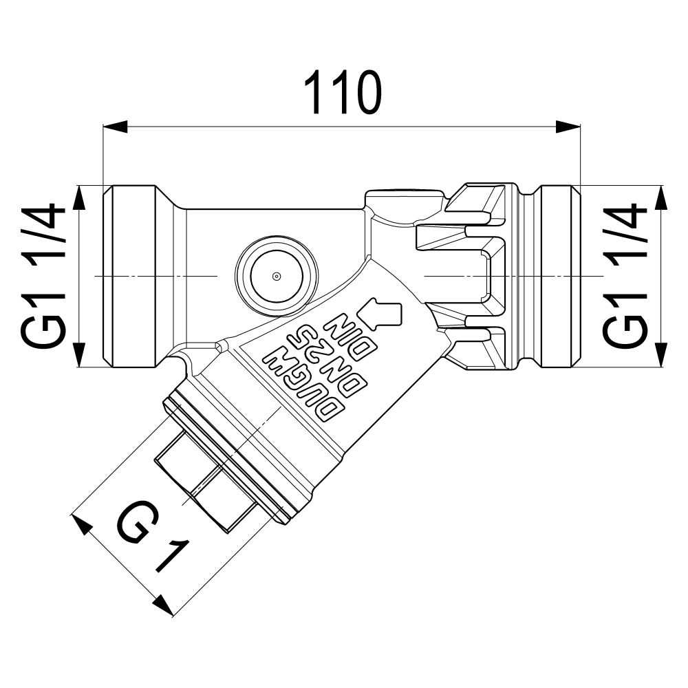 Schlösser Schmutzfänger mit Außengewinde MULTI, ohne Entleerung, DN 25, 1" AG... SCHLOESSER-0010722500001 4044997159460 (Abb. 2)