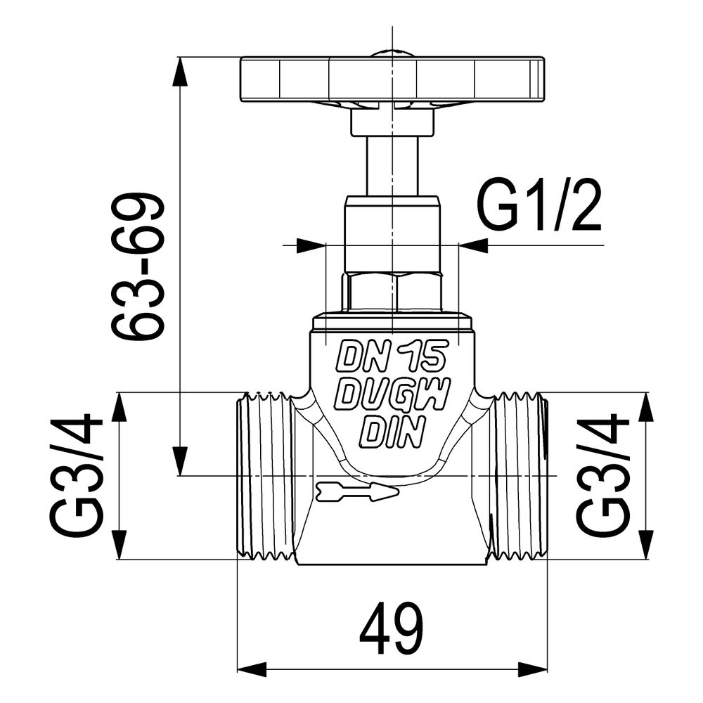Schlösser Kesselfüllventil, DN 15, Eingang mit 3/4" AG, Ausgang mit Außengewi... SCHLOESSER-0011241500001 4044997191330 (Abb. 2)