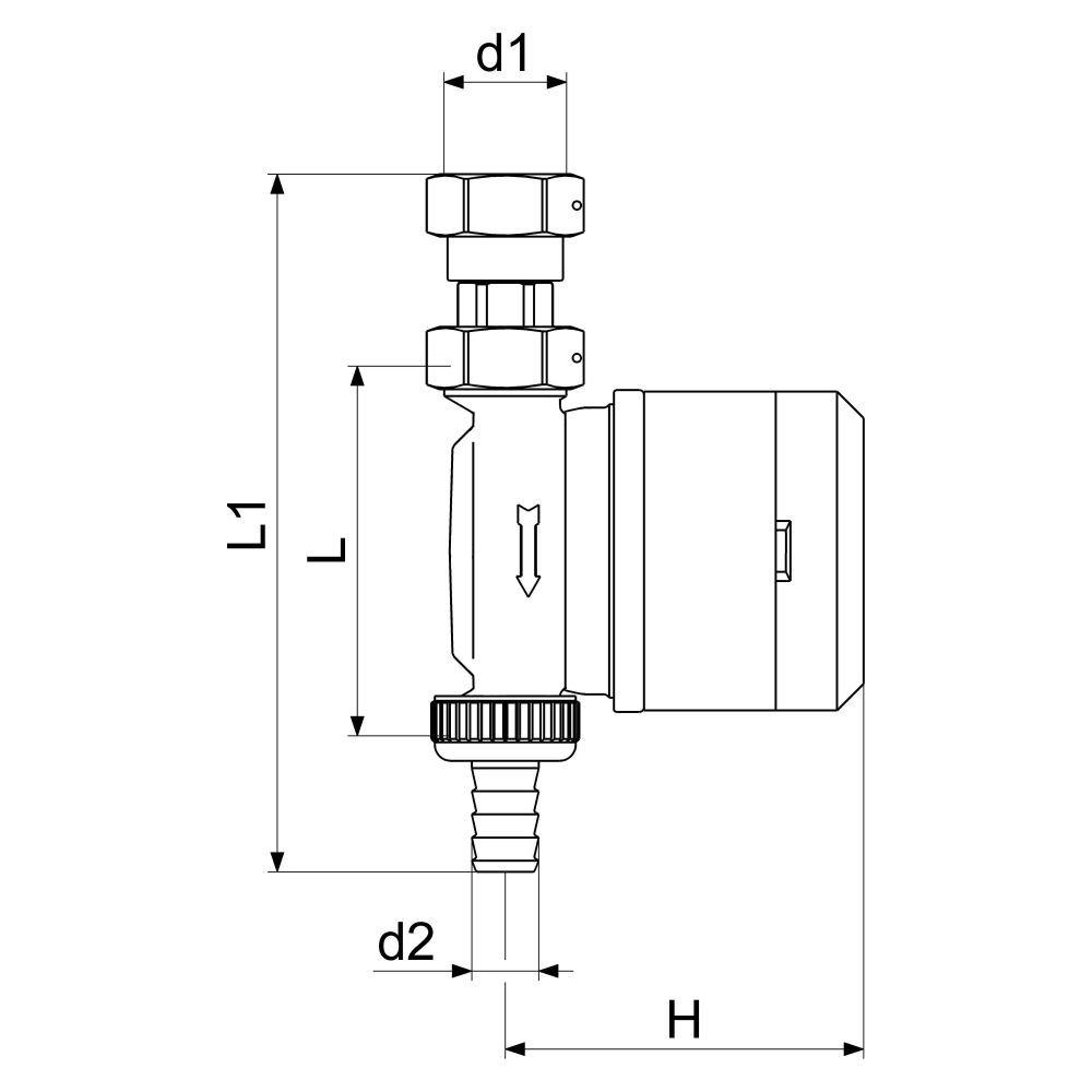 Schlösser Zapfhahnzähler Bauart ZAW mit Haube, bis 90 Grad C, Q3 2,5m3/h, Ein... SCHLOESSER-00125T2504001 4044997225783 (Abb. 2)