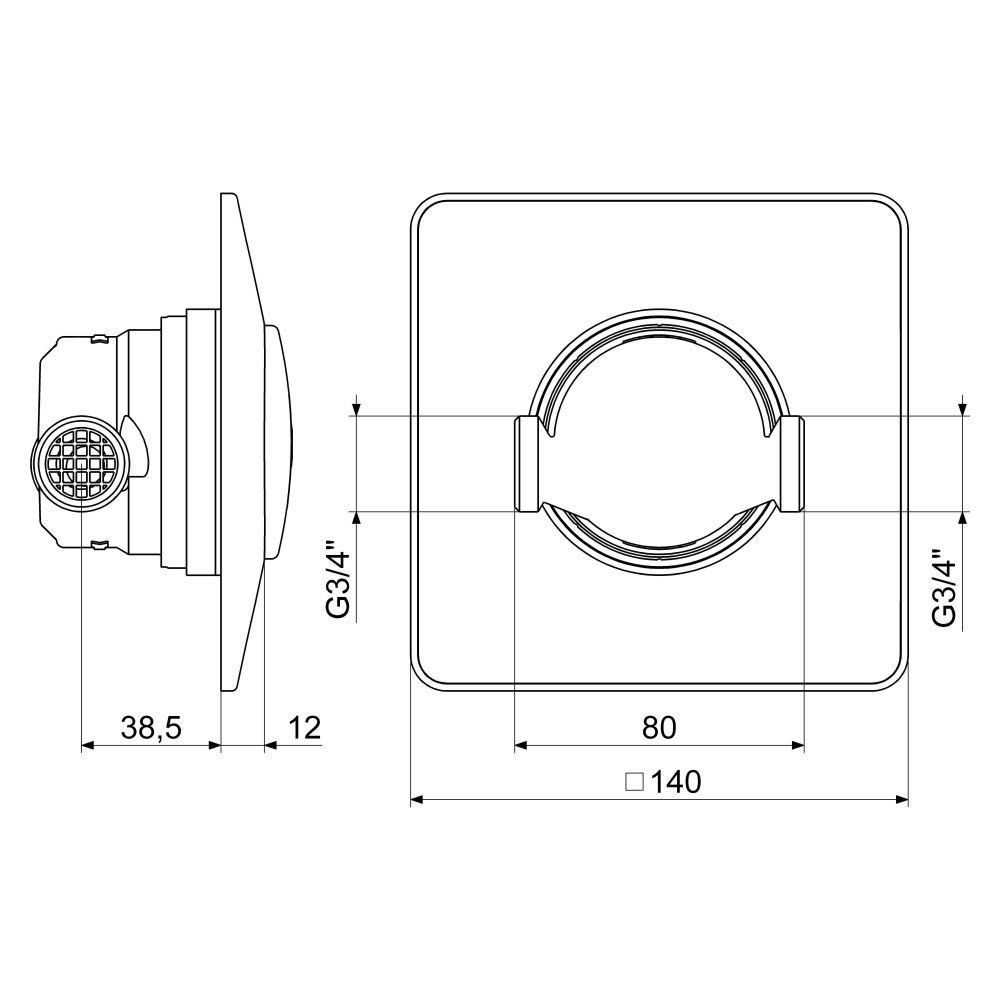 Schlösser Unterputz-Zählereinsatz, Bauart UETK, bis 30 Grad C, Dauerdurchflus... SCHLOESSER-00115T0807001 4044997221303 (Abb. 2)