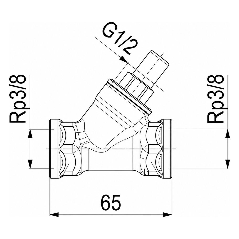 Schlösser Rückschlagventil mit Schrägsitz und Muffenanschluss, DN 10, 3/8" IG... SCHLOESSER-0012101000001 4044997111260 (Abb. 2)