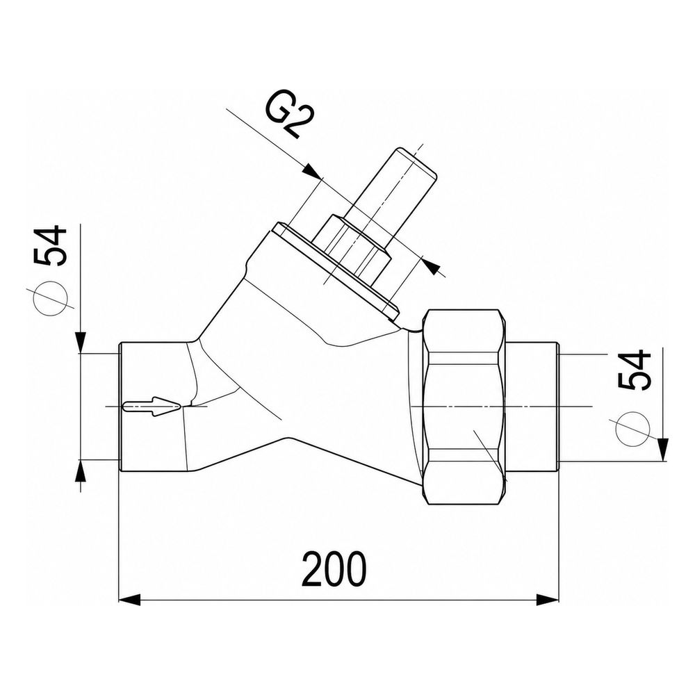 Schlösser Rückschlagventil mit Schrägsitz und Lötverschraubung, DN 15, Löt-D ... SCHLOESSER-0012205400001 4044997111437 (Abb. 3)