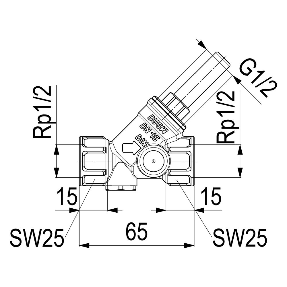 Schlösser Rückflussverhinderer mit Muffenanschluss und ohne Entleerung, DN 15... SCHLOESSER-0013251500001 4044997159576 (Abb. 2)