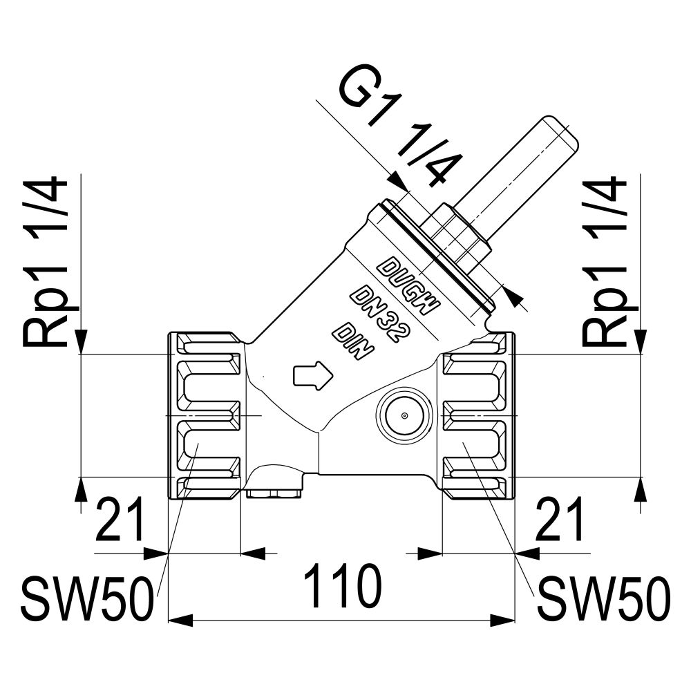Schlösser Rückflussverhinderer mit Muffenanschluss und ohne Entleerung, DN 32... SCHLOESSER-0013253200001 4044997159606 (Abb. 2)