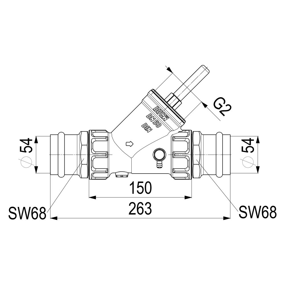Schlösser Rückflussverhinderer mit Pressanschluss IG und Entleerung, DN 50, P... SCHLOESSER-0013385400001 4044997159828 (Abb. 2)