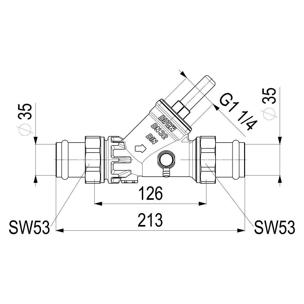 Schlösser Rückflussverhinderer mit Pressanschluss AG MULTI und Entleerung, DN... SCHLOESSER-0013873500001 4044997160374 (Abb. 2)