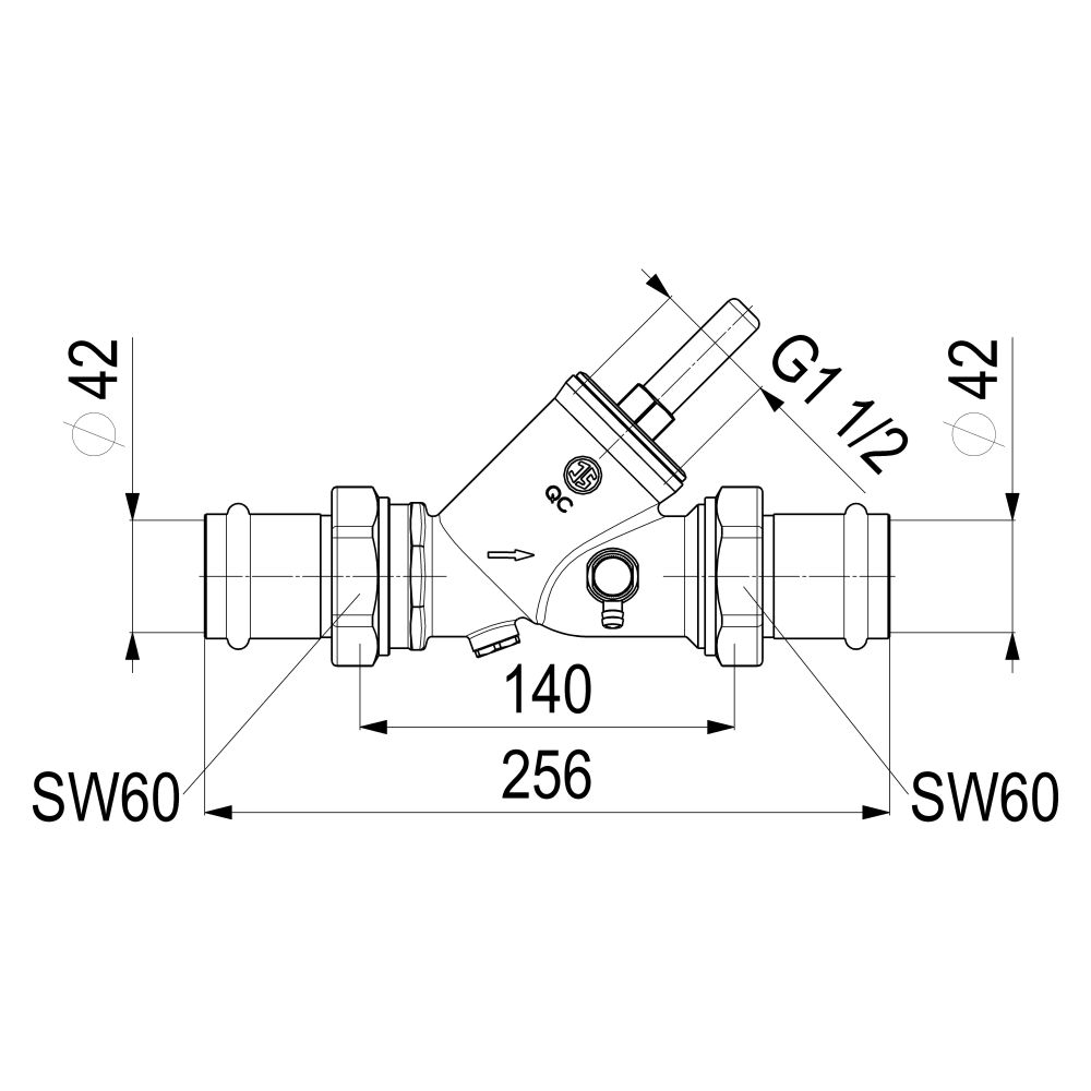Schlösser Rückflussverhinderer mit Pressanschluss AG MULTI und Entleerung, DN... SCHLOESSER-0013874200001 4044997160381 (Abb. 3)
