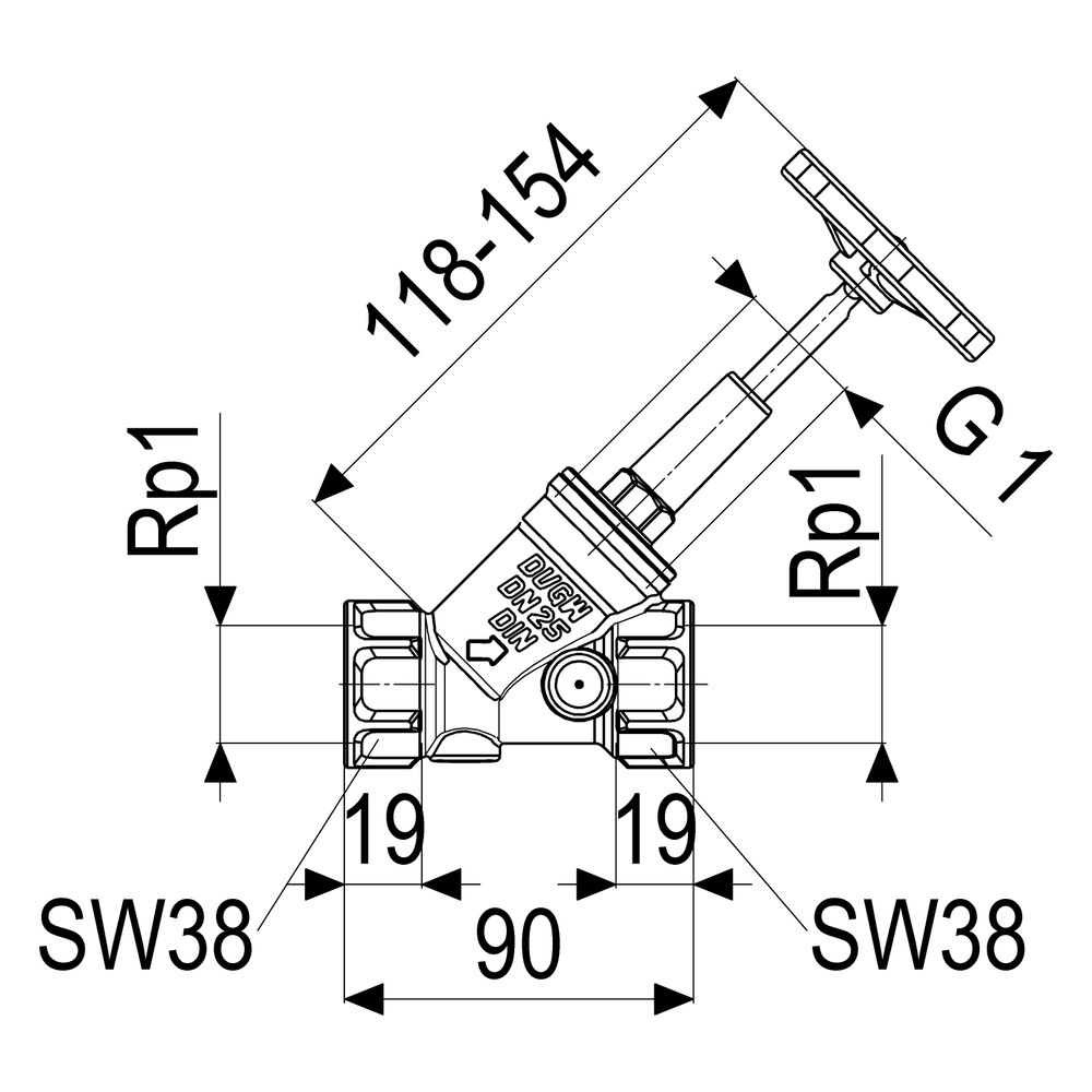 Schlösser Freistromventil mit Muffenanschluss, ohne Entleerung und mit steige... SCHLOESSER-0015052500001 4044997113547 (Abb. 2)