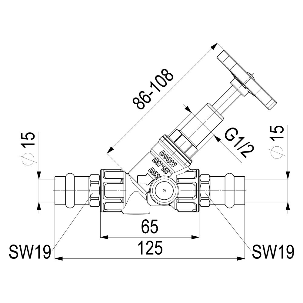 Schlösser Freistromventil Blue-tec mit Pressanschluss IG, ohne Entleerung und... SCHLOESSER-0015091500001 4044997170854 (Abb. 2)