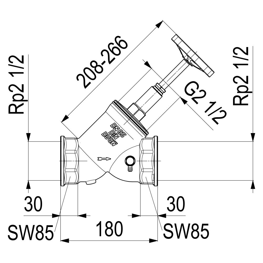 Schlösser KFR-Ventil mit Muffenanschluss, Entleerung und steigender Spindel, ... SCHLOESSER-0016206500001 4044997117118 (Abb. 3)